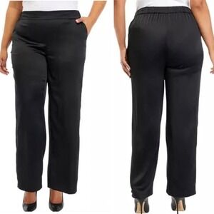 The Limited Plus Sz 4x Satin Wide Leg Pants Holiday Party Event New Year‎
